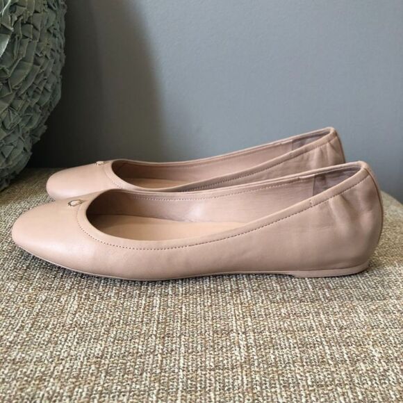 EUC Kate Spade Pale Vellum (Light Pink) Leather Keaton Ballet Flats Shoes Sz 9 M - Picture 4 of 12